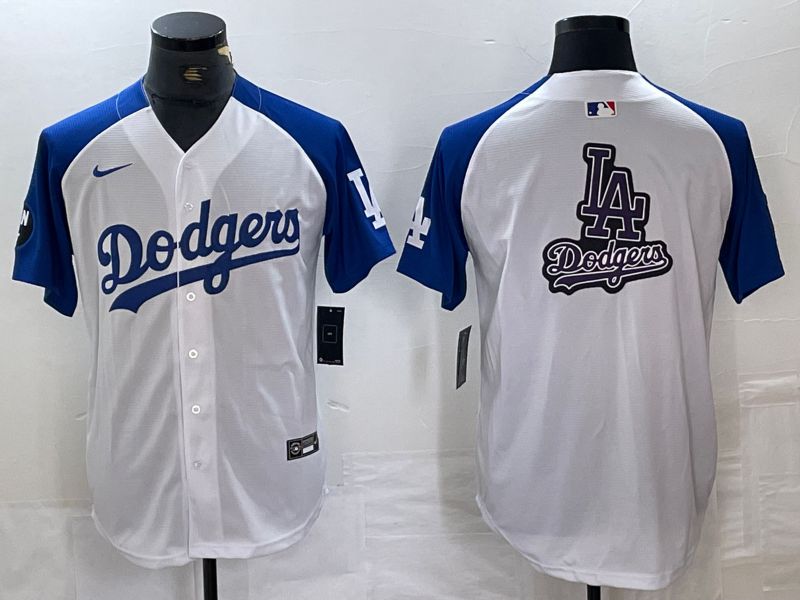 Men Los Angeles Dodgers Blank White Fashion Nike Game MLB Jersey style 5->->